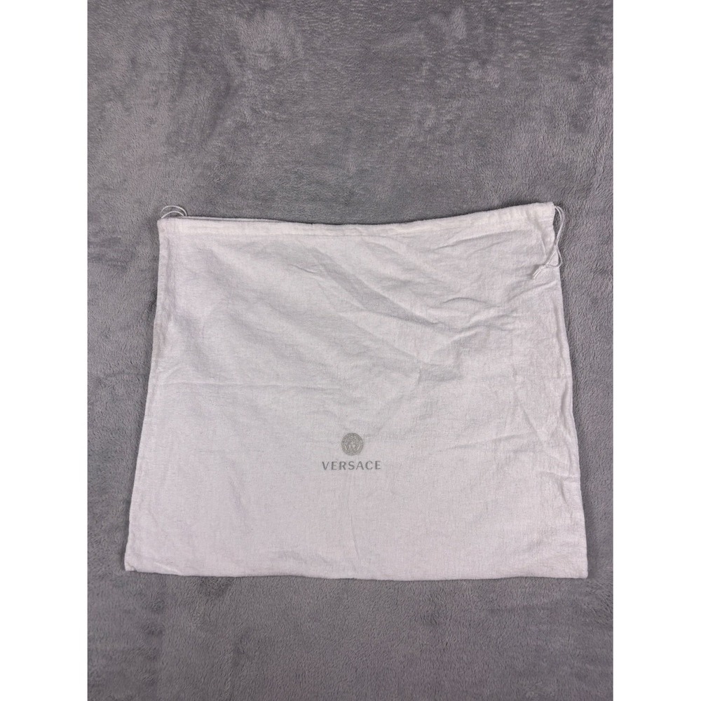 Versace Dust Bag White Medusa Drawstring Handbag Purse Storage 19x17
